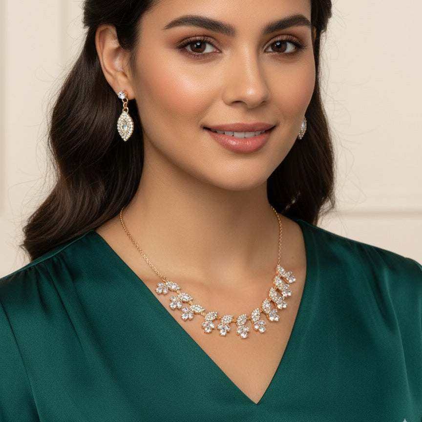 Komal Necklace Set ( 1 necklace with 2 earrings )
