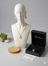 Silver-Plated Pearl Flower Jewelry Set 