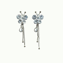 Crystal Flutter Butterfly Dangle Earrings