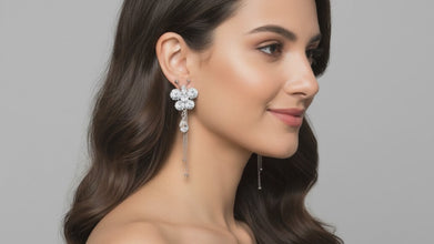 Crystal Flutter Butterfly Dangle Earrings